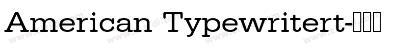 American Typewritert字体转换